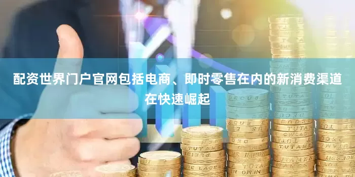 配资世界门户官网包括电商、即时零售在内的新消费渠道在快速崛起